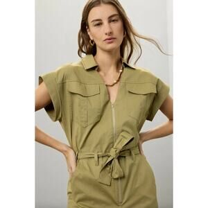 Marissa Webb Dolman Green Utility Jumpsuit Sz 4